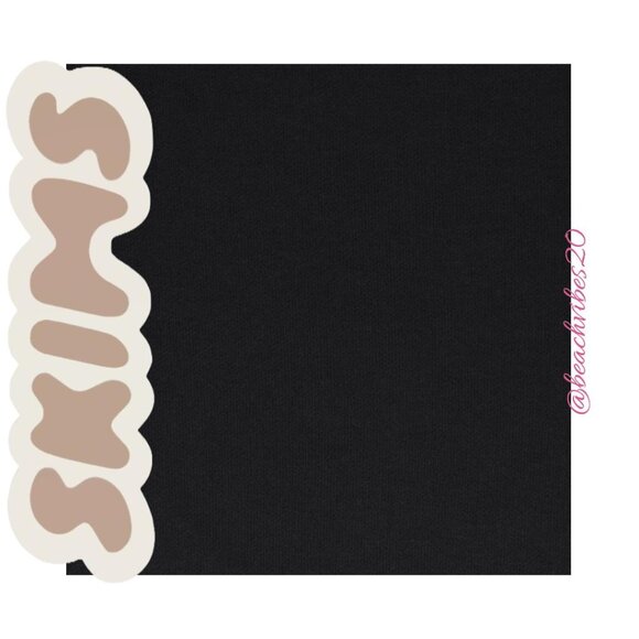 SKIMS Cotton Fleece Classic Crewneck Pullover Medium Onyx NWT - Picture 6 of 7